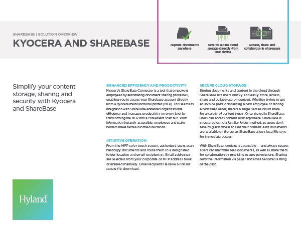 ShareBase Kyocera Solution Overview Software Document Management Thumb, Executive OfficeLinx, Monroe, LA, Kyocera, Sharp, Dealer, Reseller, Louisiana