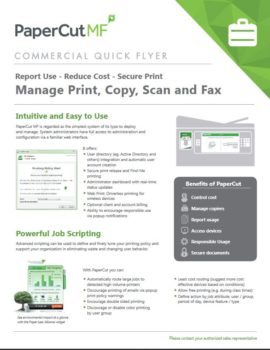 Commercial Flyer Cover, Papercut MF, Executive OfficeLinx, Monroe, LA, Kyocera, Sharp, Dealer, Reseller, Louisiana