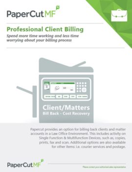 Professional Client Billing Cover, Papercut MF, Executive OfficeLinx, Monroe, LA, Kyocera, Sharp, Dealer, Reseller, Louisiana