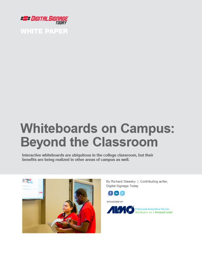 Whiteboards On Campus Pdf Cover, Aquos board, Sharp, Executive OfficeLinx, Monroe, LA, Kyocera, Sharp, Dealer, Reseller, Louisiana